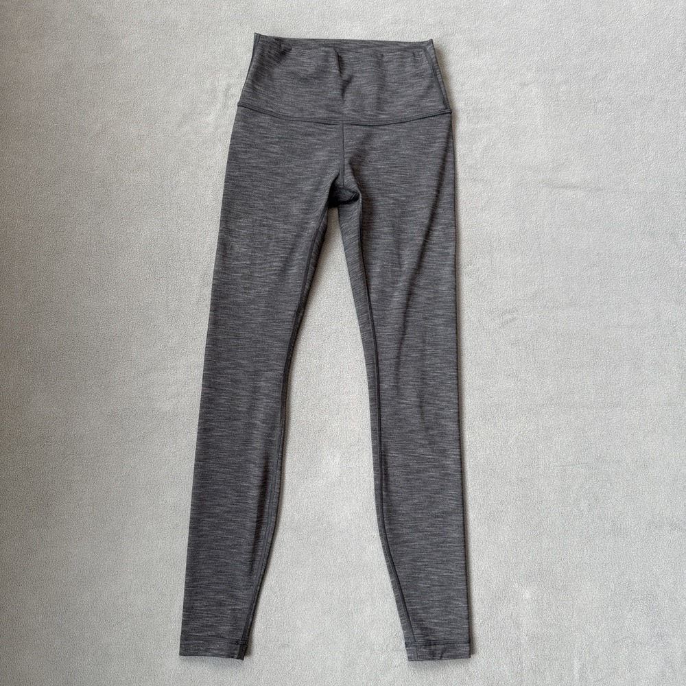 Lululemon‎ Wunder Under Leggings Womens 4 Gray 27" High Rise Yoga Pants Active